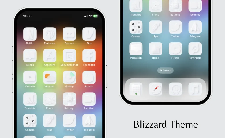 Blizzard simple & Stylish iPhone Theme