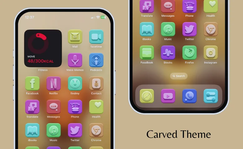 Carved iOS 16 iPhone theme