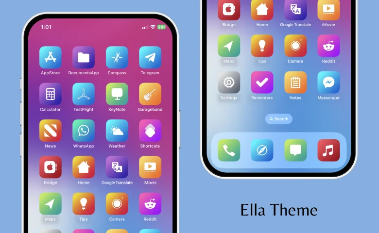 Ella Theme for iOS 16 iPhone devices