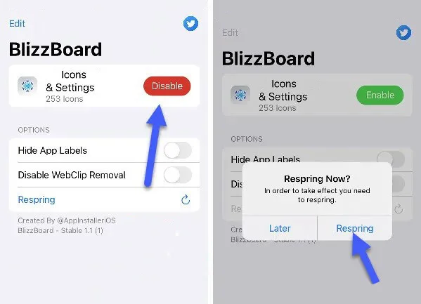 How to disable BlizzBoard Theme?