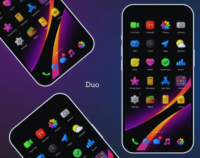Duo SnowBoard Theme for iOS 14